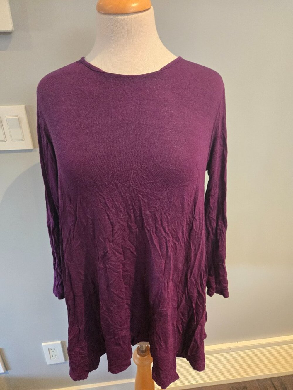 Magic Fit Long Sleeve Swing Tunic Top | Size 1XL | Purple